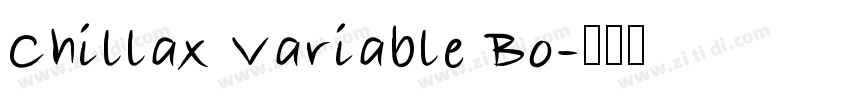 Chillax Variable Bo字体转换